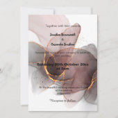 LUXE PINK ABSTRAKTE MARMOR EINLADUNG (Vorderseite)