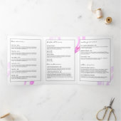 Luxe Pink Bemalte Kreis-Logo-Broschüre Dreifach Gefaltete Karte (Innenseite)