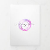 Luxe Pink Bemalte Kreis-Logo-Broschüre Dreifach Gefaltete Karte (Cover)