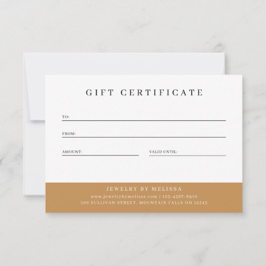 Luxe Pink Gold Splash Geschenkgutschein (Rückseite)