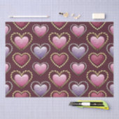 Luxe Pink Hearts Tissue Paper Set Seidenpapier (Handwerk)
