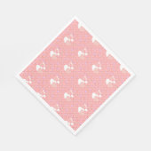 Luxe pink hearts vibrant romantic wallpaper serviette (Ecke)