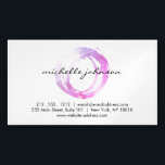 Luxe Pink Painted Circle Magnetische Visitenkarte<br><div class="desc">Ein Bio gestrichener Kreis in rosa und lila Farbtönen wird zu einem luxuriösen Logo auf dieser Magnetkarte. Steigen Sie mit diesem modernen Design in Ihre Marke ein und lassen Sie sich von der Masse abheben und einen bleibenden Eindruck verlassen. Ideal für Beauty-Salons, Nagelstudios, Mode-Boutiquen, Haarstylisten, Farbisten oder alle kreativen und...</div>