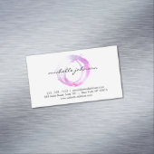 Luxe Pink Painted Circle Magnetische Visitenkarte (Beispiel)