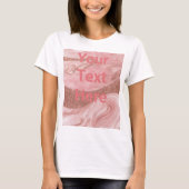 Luxe Pink Rose Gold Benutzerdefinierter Text T - S T-Shirt (Vorderseite)