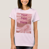 Luxe Pink Rose Gold Benutzerdefinierter Text T - S T-Shirt (Vorderseite)
