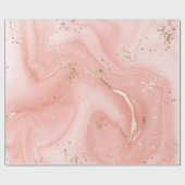LUXE PINk ROSE MARBLE WRAPPING PAPIER Geschenkpapier (Flach)