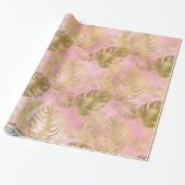 LUXE PINK TROPICAL WRAPPING PAPIER GIFT WRAP GESCHENKPAPIER (Ungerollt)