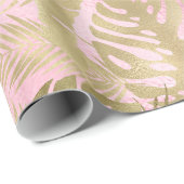 LUXE PINK TROPICAL WRAPPING PAPIER GIFT WRAP GESCHENKPAPIER (Rolleneckpunkt)