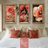 Luxe Poppy Plumes Portrait Bouffant Couture Seidenpapier