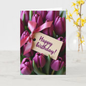 Luxe Purple Bloom Karte (Gelbe Blume)