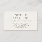 Luxe QR-Code Luxus-Boutique-Mode Visitenkarte (Vorderseite)