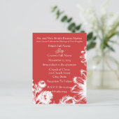 Luxe Radiance Coral Pink Floral Budget Friendly Einladungspostkarte (Stehend Vorderseite)