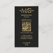 Luxe Realtor Foto Imitats Gold Marketing Monogram Visitenkarte (Rückseite)
