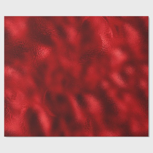 Luxe Red Faux Foil Geschenkpapier (Flach)