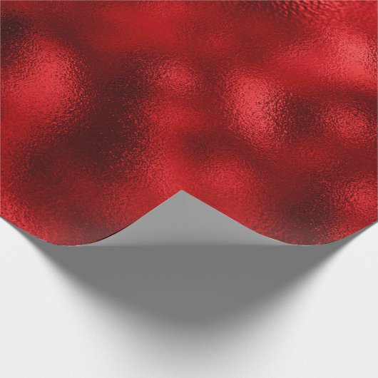 Luxe Red Faux Foil Geschenkpapier (Ecke)