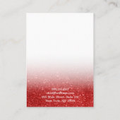 Luxe Red Glitzer Ombre Jewelry Earring Display Visitenkarte (Rückseite)
