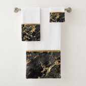 LUXE RETRO MARBLE BLACK GOLD BADEZIMMER SET (Insitu)