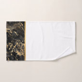 LUXE RETRO MARBLE BLACK GOLD BADEZIMMER SET (Handtuch)