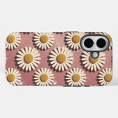 Luxe Retro White Daisies iPhone 16 Fall Case-Mate iPhone Hülle (Rückseite (Horizontal))