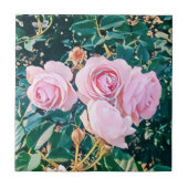 luxe romantic flowers botanical wallpaper fliese (Vorderseite)