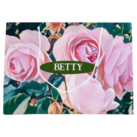 luxe romantic flowers botanical wallpaper große geschenktüte (Vorderseite)