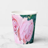 luxe romantic flowers botanical wallpaper pappbecher (Rückseite)