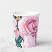 luxe romantic flowers botanical wallpaper pappbecher (Links)