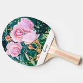 luxe romantic flowers botanical wallpaper tischtennis schläger (Seitenansicht)