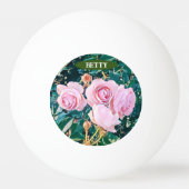 luxe romantic flowers botanical wallpaper tischtennisball (Vorderseite)