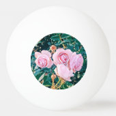 luxe romantic flowers botanical wallpaper tischtennisball (Rückseite)
