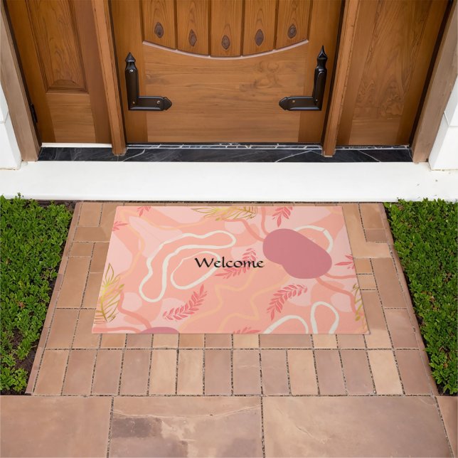 Luxe romantinc peach fuzz baby girl fußmatte (Außenbereich)