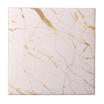 Luxe Rosa und Goldmarmor Keramik Tile Fliese<br><div class="desc">Ein luxuriöses modernes Marmormotiv in unerwarteter Rosa und Imitat Gold schafft Interesse und Intrige an dieser Keramik Kachel. Kunst und Design © 1201AM Design Studio | www.1201am.com</div>