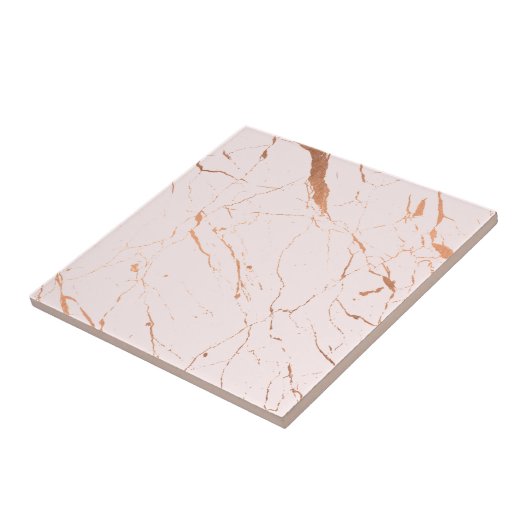 Luxe Rosa und Rose Gold Marmor Keramik Tile Fliese (Seite)