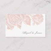 Luxe Rose Blackgold Vintage Website einfügen Karte (Rückseite)