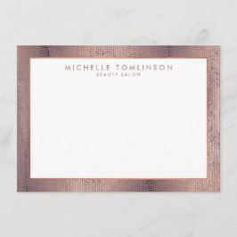 Luxe Rose Gold Confetti Rain Muster flache Notecar Mitteilungskarte