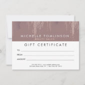 Luxe Rose Gold Confetti Rain Pattern Geschenkkarte (Vorderseite)
