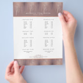 Luxe Rose Gold Confetti Regenmuster Flyer (Hand)