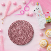 Luxe Rose Gold Glitzer Party Papierplatte Pappteller (Party)