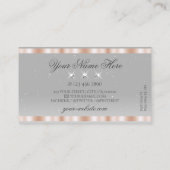 Luxe Rose Gold Light Gray Sparkle Jewels Luxuriöse Visitenkarte (Rückseite)