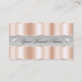 Luxe Rose Gold Light Gray Sparkle Jewels Luxuriöse Visitenkarte (Vorderseite)