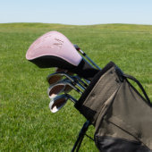 Luxe Rose Gold Pink Dripping Glitzer Monogram Golf Headcover (In SItu)