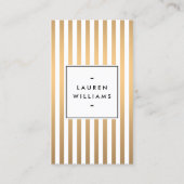 Luxe Rose Gold Streifen Boutique, Mode, Schönheit Visitenkarte (Vorderseite)