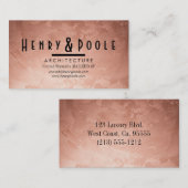 Luxe Rose Gold Venezianisch Plaster & Designer Visitenkarte (Vorne/Hinten)