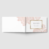 Luxe Rose Goldmedaille Vintage botanische Hochzeit Gästebuch (Voll)