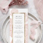 Luxe Rose Goldmedaille Vintage botanische Hochzeit Menükarte<br><div class="desc">Kühne Imitate vergoldeten goldfarbenen Rahmen umgeben von Vintagen botanischen Blumen in Pastellrot Rosa und Weiß,  elegant und klassisch. Ideal für moderne klassische Hochzeit,  Vintage Hochzeit im Frühling. Anpassen der Blume nach Wunsch. Sehen Sie sich alle passenden Stücke in der Sammlung an.</div>