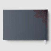 Luxe Rose Goldmoody Vintage botanische Hochzeit Gästebuch (Rückseite)