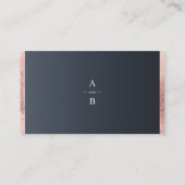 Luxe Rose Goldmoody Vintage botanische Hochzeit Platzkarte (Rückseite)