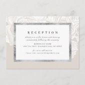 Luxe Rose Vintager botanischer Hochzeitsempfang Begleitkarte (Vorderseite)