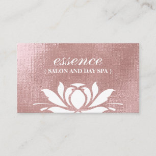 Luxe Rosen-Goldlotos-Blumen-Geschäfts-Karten Visitenkarte